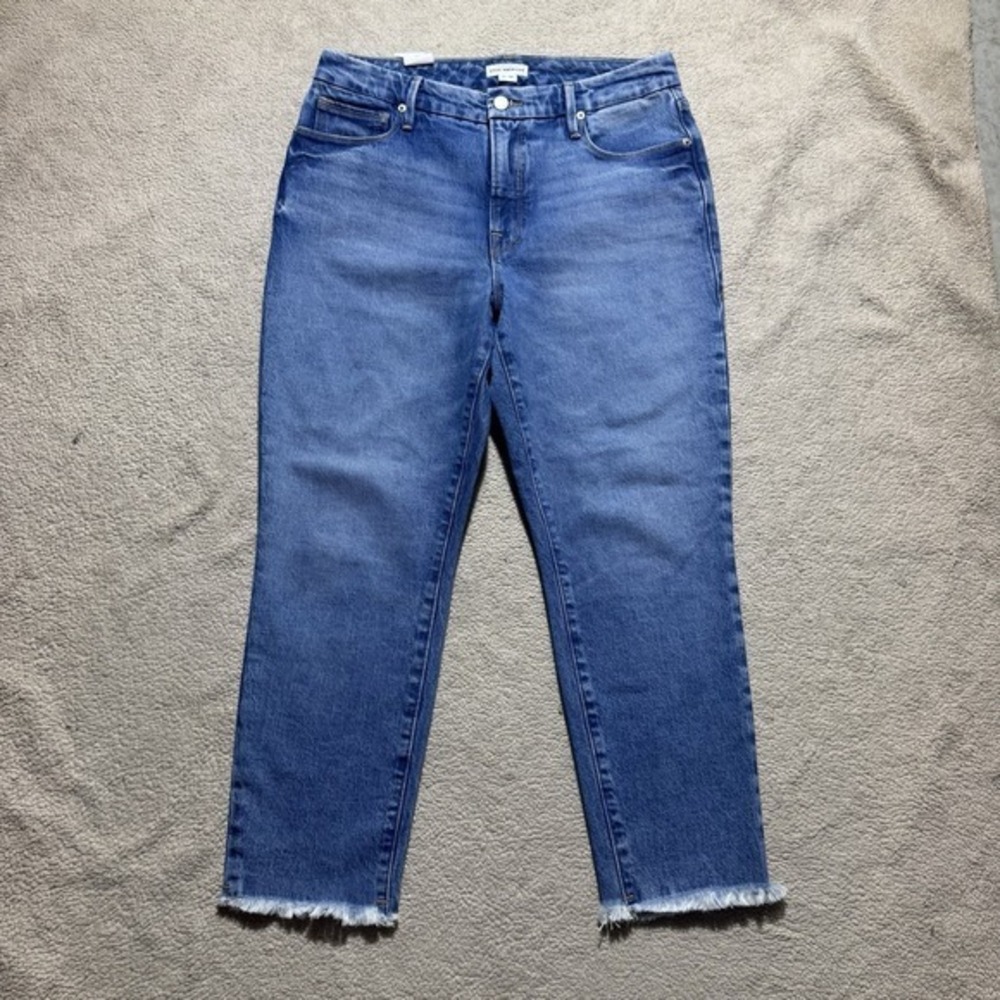 Good American Jeans Womens 6/28 Good Girlfriend Light‎ Wash Denim 30x25 NEW